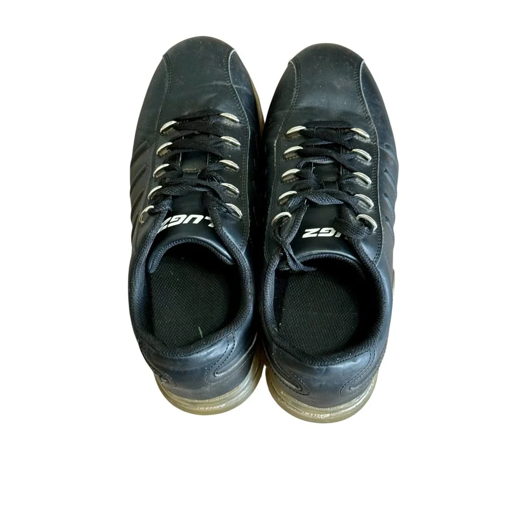 Lugz Mens Black Low Top Sneakers‎ Translucent Lug Sole Silver Hardware Shoes
